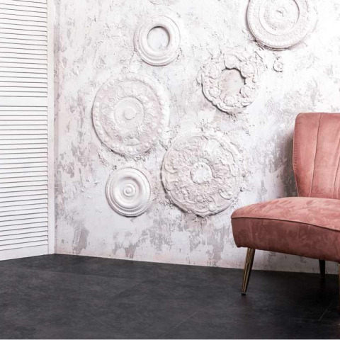 Vinilam Ceramo Stone 2,5 мм 61607 Сланцевый Чёрный фото 6 | FLOORDEALER